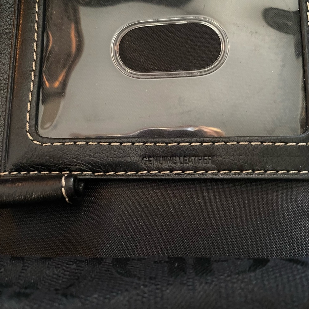 Fossil Signature Wallet Canvas Leather Trim Multi… - image 7